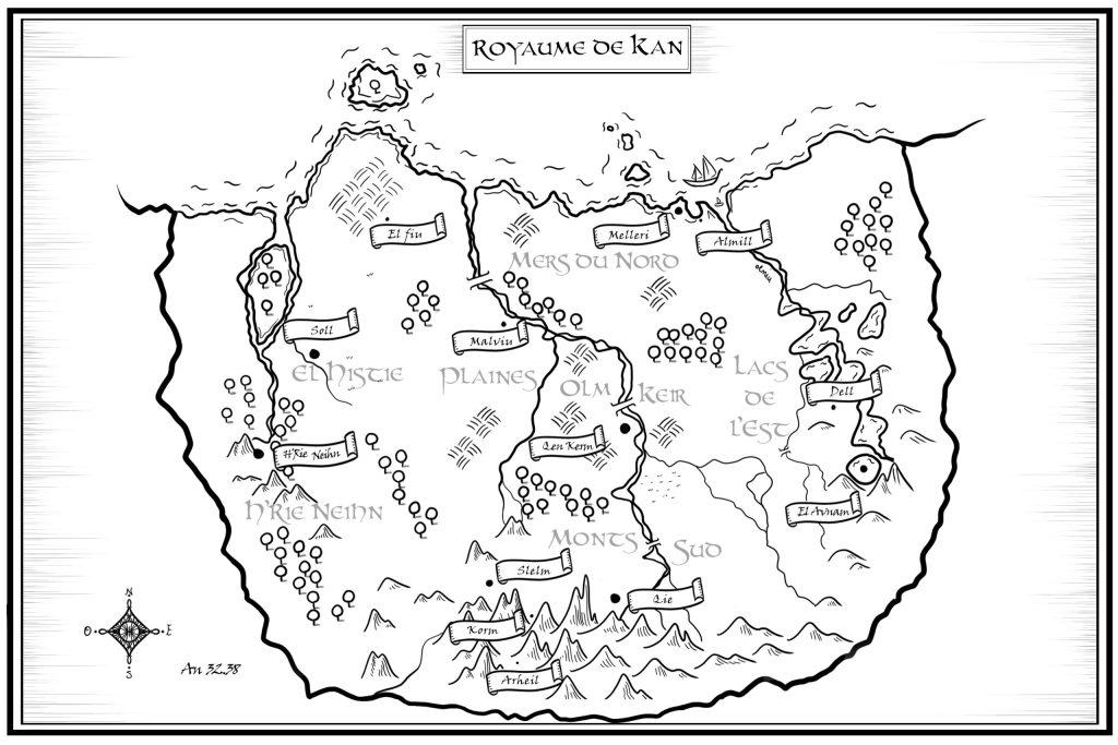 carte d'un monde fantasy